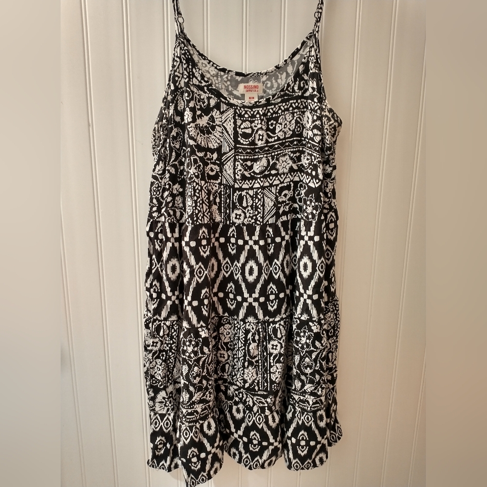 Tiered Mossimo Black and White MiniDress or Long tank